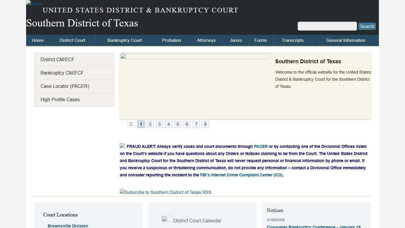 Southern District of Texas United States District & Bankruptcy Court